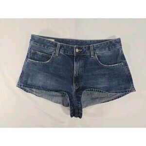 Zara X Disney Mickey Mouse Denim Jean Shorts Women's Size 10 BH